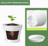 12 Pack 4 inch Plastic Planters, Seedlings Plant Nursery Pots with Drainage Holes and Saucers for Plants Flowers Succulent and All House Plants, W...