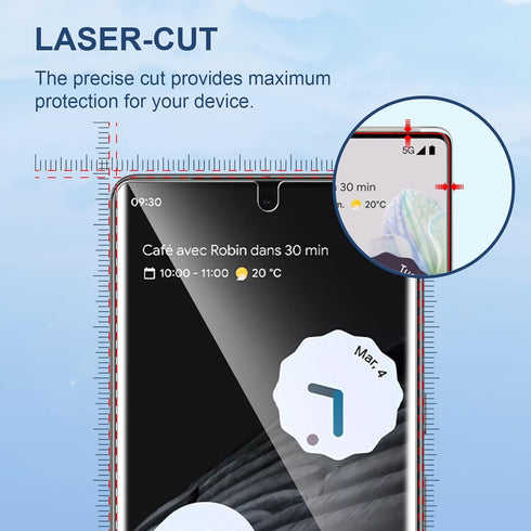 LK 2 Pack for Google Pixel 7 Pro Screen Protector 6.7-inch + 2 Pack Lens Protector with Positioning Tool, Self-Healing TPU Film, Touch Sensitive, ...