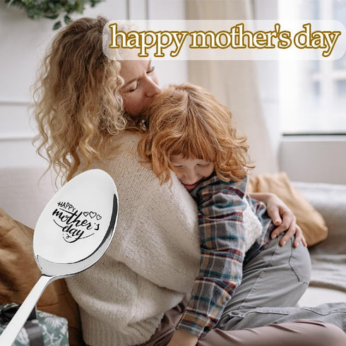 Happy Mothers Day Gifts for Mom Coffee Tea Spoon Gifts for Mama Mother Birthday Gifts for Mommy Mom Retirement Gifts for Mother In Law Thank You A...