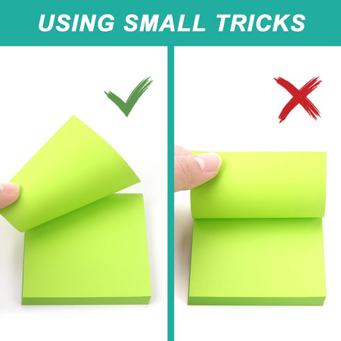 8 Pads Sticky Notes 3x3 Self-Stick Notes 8 Bright Multi Colors with Dark Green Sticky Notes, 90 Sheet/Pad...