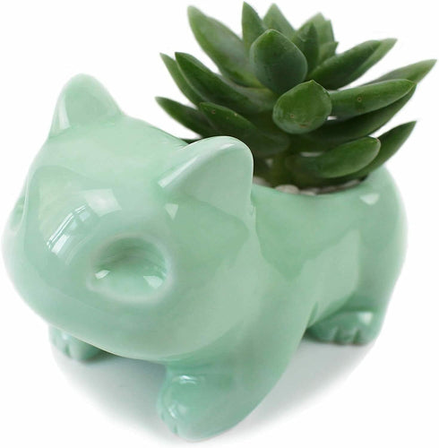 Ceramic frog Planter Pot Succulent Flowerpot Home Office Decorative DIY Painting Art Vase Ceramic succulent Planter Plants Flower Pot with Hole Ho...