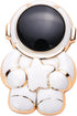 White Phone Grip Handle, Cute 3D Plating Astronaut Hidden Phone Stand Finger Clip Holder Foldable ustable Retro Tablet Phone Ring Stand Compatible...