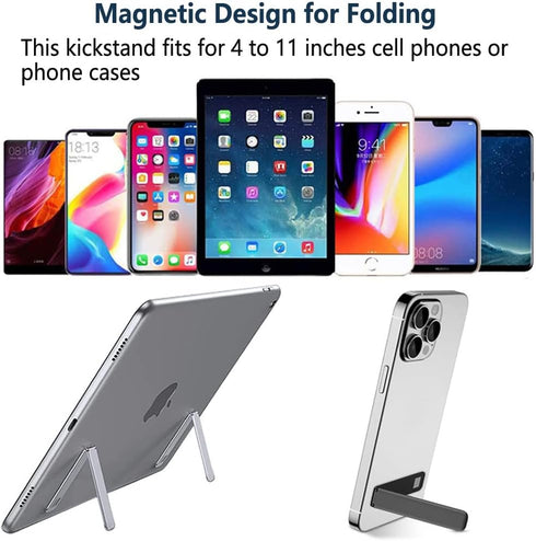 Cell Phone Kickstand,Vertical and Horizontal Aluminum Phone Stand for Desk,Adjustable Phone Holder Stand for Desk Compatible with iPhone 14/13/12/...