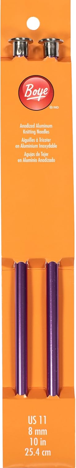Boye Simplicity Creative Group, Inc 10-Inch, Size 11 Aluminum Single Point Knitting Needles, Violet......