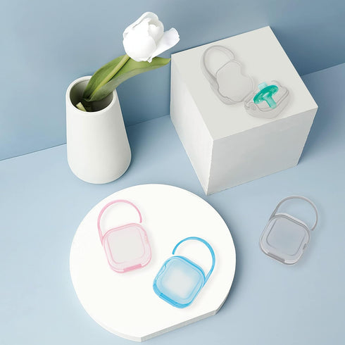 Pacifier Holder Clip Binky Clip 2 Pack Blue Hook Design...
