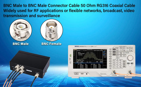 XRDS -RF BNC Cable 10 FT, 50 Ohm BNC cable BNC Male to BNC Male Cable BNC RG316 Antenna Cable for Antenna Scanners or Handheld Ham Radios etc....