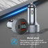 72W USB C Car Charger, 3 Ports 12V USB Charger Dual QC3.0 and 36W PD Metal Mini Fast Car Charger Adapter with LED Voltmeter for 12V~24V Vehicles (...