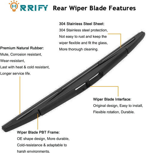 Rear Windshield Wiper Arm Blade 76720-TK8-A01 for Honda Odyssey 2011-2017 Back Windshield Wiper Assembly...
