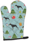Caroline's Treasures BB4884OVMT Christmas Doberman Pinscher Oven Mitt Heat Resistant Thick Oven Mitt for Hot Pans and Oven, Kitchen Mitt Protect H...