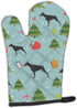 Caroline's Treasures BB4884OVMT Christmas Doberman Pinscher Oven Mitt Heat Resistant Thick Oven Mitt for Hot Pans and Oven, Kitchen Mitt Protect H...