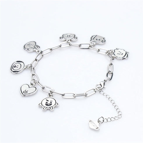 Charm Bracelet Women's Stainless Steel Bracelets Pendant Link Jewelry...