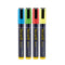 Securit BLSMA510BU Small Tip Chalk Markers, Black, 4-Pack...
