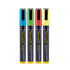 Securit BLSMA510BU Small Tip Chalk Markers, Black, 4-Pack...