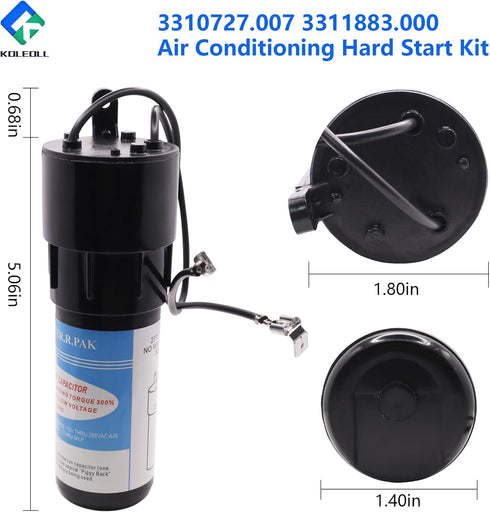 3310727.007 3311883.000 Air Conditioner Hard Start Kit Replace for 8333A9021 Fits for 8335-9021 9333-9021 105620-10-70 Hard Start Capacitor...