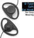2X D-Style Earpiece Headset Mic PTT Compatible with Motorola All Talkabout 2 Way Radio T100 T200 T210 T260 T270 T380 T402 T460 T465 T470 T475 T480...