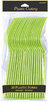 Elegant Kiwi Green Plastic Fork (Pack Of 20) - Eco-Friendly, Durable & Eye-catching, Perfect For Parties & Events...