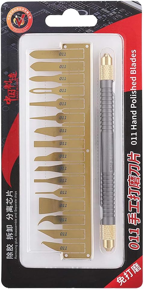 Electronics Opening Pry Tool Repair Kit, Blades Glue Tape Remover Sticker Clean Tool, Multifunction CPU Pry Cutter Mobile Phone Glue Remove Blade,...