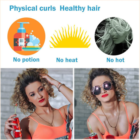 12PCS Roller Hair Curlers For Medium Short Hair,Heatless Roller Hair Curler For Bangs,Create Natural Curly Hairstyle bule (Light-blue)...