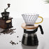 Gute Glass Coffee Dripper/Filter - Cone Glass Pour Over Coffee Dripper with Bamboo Stand & Handle, 1-4 Cups Drip Coffee Maker Funnel Accessories f...