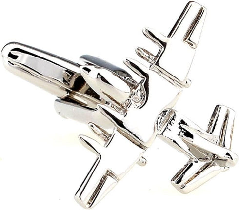 Airplane Plane Hercules Transport Aeroplane Airplane Lockheed C-130 AC-130 Pair Cufflinks in Presentation Gift Box & Polishing Cloth...