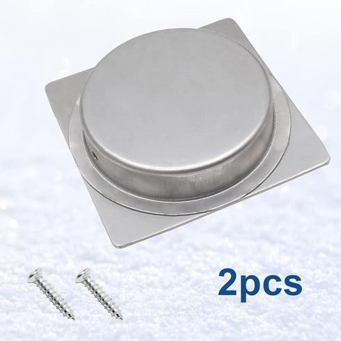 2 Pack 50 x 50MM / 1.97 x 1.97 Inch Recessed Flush Pulls, Stainless Steel Square Recessed Invisible Flat Finger Pull, Sliding Door Handles for Clo...