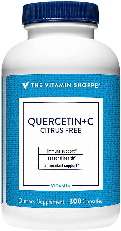 The Vitamin Shoppe Quercetin + Vitamin C, Citrus Free, Antioxidant That Supports A Healthy Immune for All Seasons (300 Capsules)...