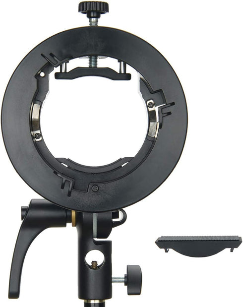 Godox S2 Speedlite Bracket for Bowens Mount, S-Type Holder Updated Version for Godox AD200Pro AD200 V1 V860II V860III V850II TT685II TT600 TT520II...