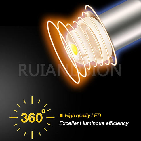 Ruiandsion 2pcs P13.5S LED Bulb 3-18V COB 0.5W 3V 4.5V 6V 9V 18V Upgrade for Flashlight Torch Work Lights,White...