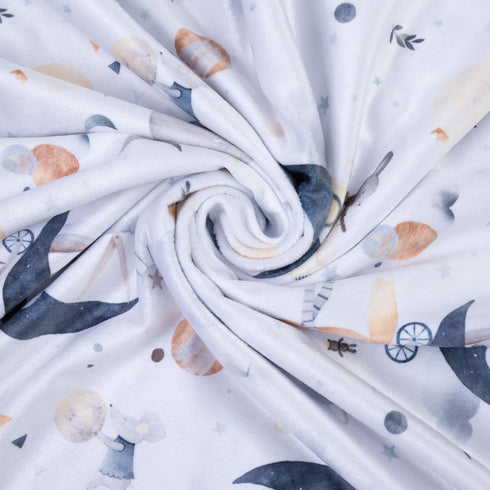 Baby Blankets for Unisex Boys Girls, Super Soft Nursery Minky Blankets, 30 x 40 inch Outer Space Printed Bed Throws Newborn (Planet Fox)...