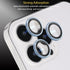 Camera Lens Protector for iPhone 13 Pro & iPhone 13 Pro Max, Tempered Glass Lens Protector Aluminum Alloy Ring Camera Cover Fits for iPhone 13 Pro...