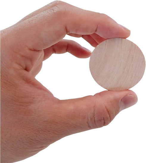 1.5 Inch Natural Wood Slices Unfinished Round Wood Coins for DIY Arts & Crafts Projects, 50 per Pack....