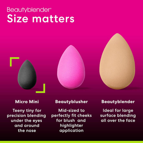 Beautyblender® | Micro Mini Pro Black Beauty Blender Makeup Sponges, Super-Soft Foam Easily Blends Concealers & Highlighters, Made in USA, Reusabl...