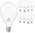 hansang Ceiling Fan Light Bulbs E12 Small Base, 60W Equivalent Light Bulb, 3000K Warm White, LED Candelabra Small Light Bulbs, A15 Round Chandelie...