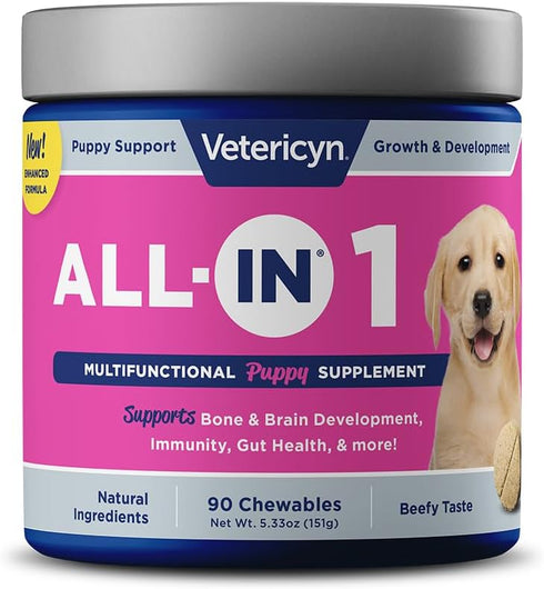 Vetericyn ALL-in 1 Multifunctional Puppy Supplement | Digestive Enzymes + Antioxidant Immune Support for Puppies + Vitamins, Minerals, Prebiotics,...