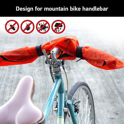 Vincita Water-Resistant Durable Handlebar Rain Cover Red Bike Cover for Mountain Bikes, Folding Bike, E-Bikes, Bikepacking Accessories (Red)...
