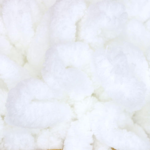 JubileeYarn Fun Finger Loops Yarn - Jumbo Polyester - 100g/Skein - White - 3 Skeins......