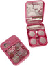 2 Pack 2 in 1 Contact Lens Cases, Travel Eye Contacts Case Box Holder, Contact Lenses Tweezers Remover Tool Solution Bottle Kit for Daily Outdoor ...