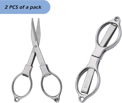 firiKer Home Office Travel Folding Scissors, Stainless Steel Telescopic Cutter, Christmas Stocking Stuffers for Men & Women, Christmas Gifts Stock...