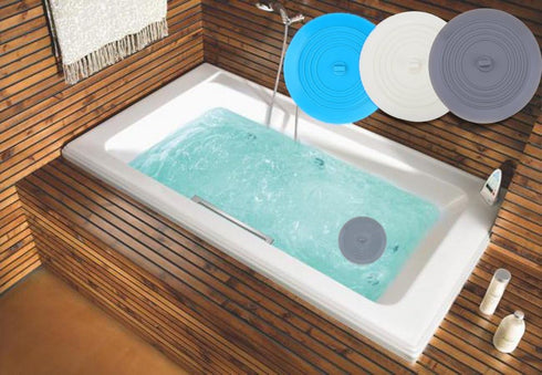 Bathtub Drain Stopper 3 Pack, V-TOP 5inch Tub Stopper Bathtub Drain Cover, Silicone Bath Tub Plug Essentials Flat Suction for Kitchen Bathroom Lau...