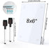 Acrylic White Board 8x6 Inches, Frameless Desktop Tablet Dry Erase Board with Flexible Magnetic Stand and Markers, Mini Whiteboard Desk Accessorie...