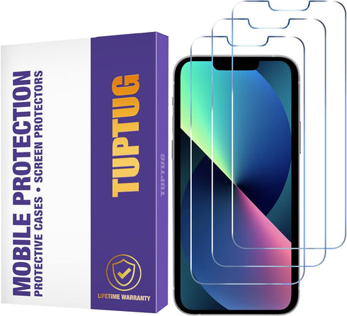Tempered Glass Screen Protector for iPhone 14 Plus and iPhone 13 Pro Max (3 Pack) -- Toughened Glass Protective Cover for 6.7-inch Apple iPhones -...