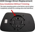 Driver Side Mirror Replacement for 2005 2006 2007 2008 2009 2010 Jeep Grand Cherokee Mirrors Glass - Convex Mirror Glass, Left Side Rear View Mirr...