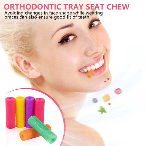 48 Pcs Colorful Orthodontic Aligner Chewies for Aligner Chompers Aligner Trays Seaters, 6 Color...