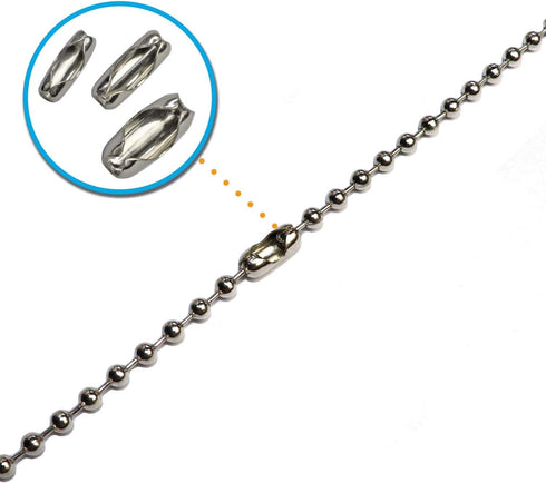Ball Chain Connector Clasps 300 Pieces Number 10 Connectors Fits 4.5mm Beaded Ball Chain...