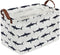 Rectangular Shark Basket,Kids Basket for Boys,Collapsible Toy Organizer Bin with Handles for Clothes Storage.(Sharks)...