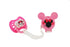 Cudlie Disney Baby Girl Minnie Mouse Pack of 2 Pacifier with 2 Clips, Florals...
