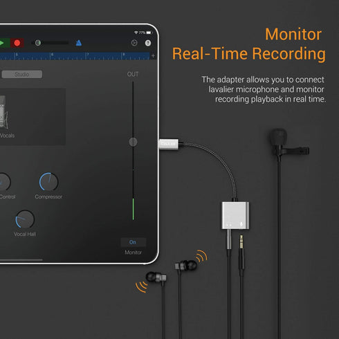 Cubilux USB C to TRS Microphone Headphone Splitter, Type C to 3.5mm Audio MIC Adapter Compatible with Google Pixel 8/7/6 Pro, Pixel 7a/6a, Pixel F...