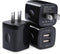 Black USB Wall Adapter, Charging Block, 3Pack Dual Port 2.1A Fast Wall Charger Brick Base Cube USB Plug Outlet Phone Charger Box for iPhone 16e 16...