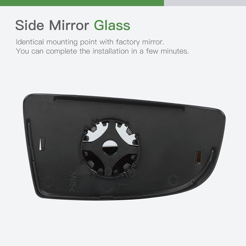 SCITOO Exterior Mirror Replacement Glass Driver Left Side Fit For Ford Transit 150 250 350 From 2015 To Onward Plastic Plate W/O Heated Replacemen...