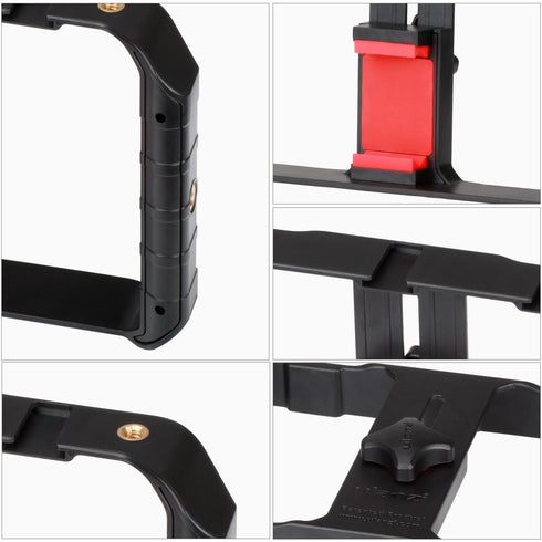 Ulanzi U Rig Pro Video Rig for iPhone, Phone Stabilizer Rig w Triple Cold Shoe Mount,Phone Tripod Mount for iPhone 16 15 14 13 12 11 Pro Max XS Ma...